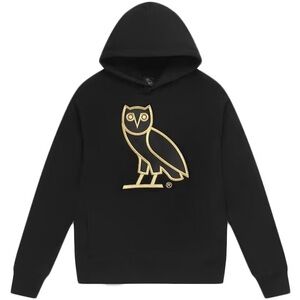 OVO Black Hoodie with Gold Owl Logo